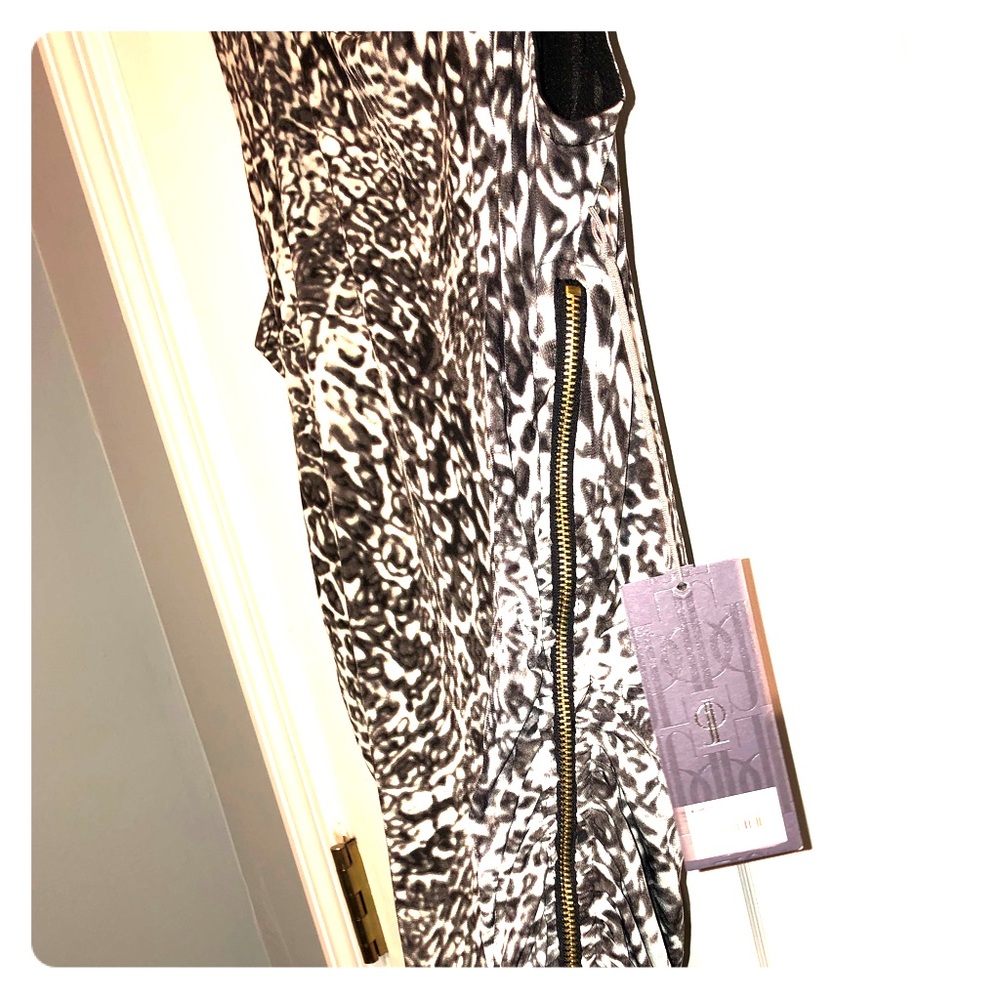 Jennifer López snakeprint ruched bodycon dress NWT